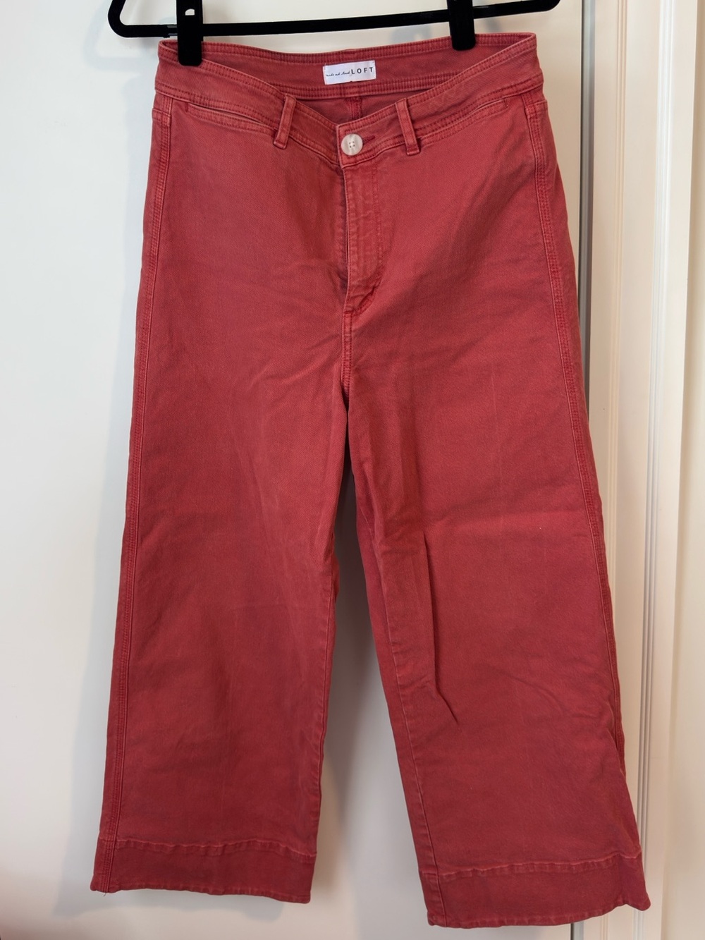 LOFT Coral Wide-Leg Pants